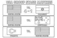 Free coloring page - Group stage matches - United States Soccer Team 2026