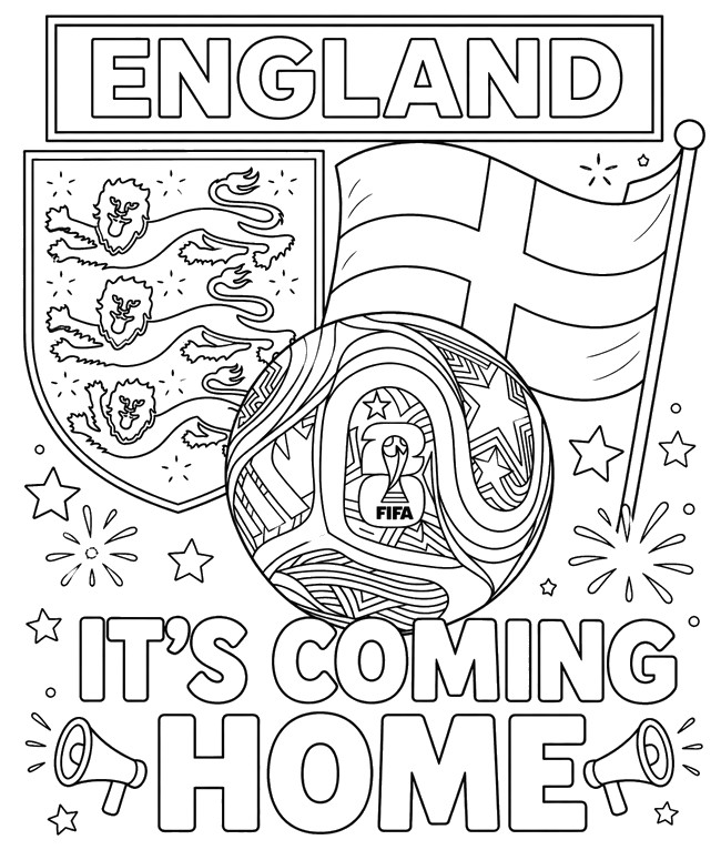 Disegno gratuito - It’s Coming Home - Nazionale di calcio inglese 2026