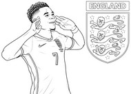 Disegno da colorare - Bukayo Saka - Nazionale di calcio inglese 2026