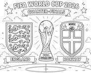 Ausmalblatt - Viertelfinale - Englische Fußballnationalmannschaft 2026