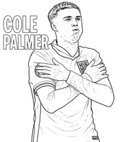 Disegno da stampare - Cole Palmer - Nazionale di calcio inglese 2026