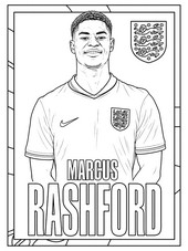 Immagine da colorare - Marcus Rashford - Nazionale di calcio inglese 2026