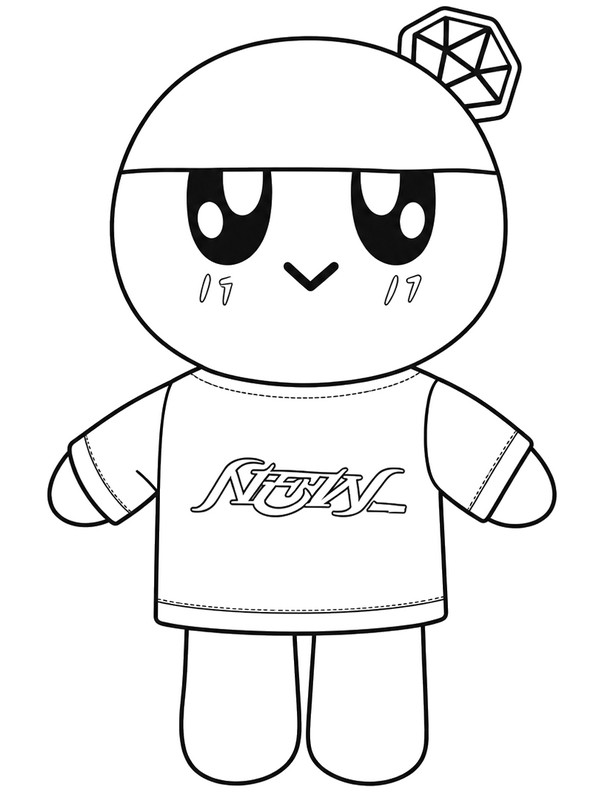Coloring page - Bongbongie (Seventeen) - Kpop Chibi