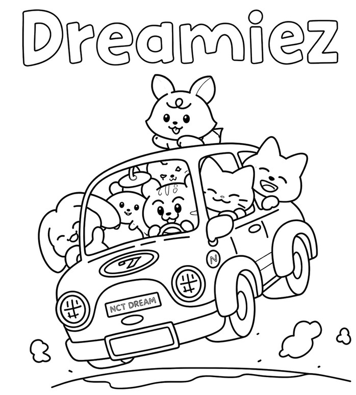 Drawing to color - Dreamiez (NCT Dream) - Kpop Chibi