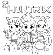 Coloring sheet - Kpop Demon Hunters - Kpop Chibi