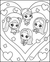 Coloring page - Aespa - Kpop Chibi