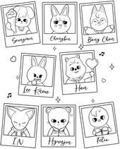 Drawing to color - SKZOO (Stray Kids) - Kpop Chibi