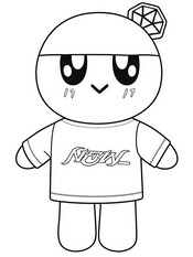 Printable coloring - Bongbongie (Seventeen) - Kpop Chibi