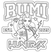 Coloring page - Pop icon - KPop Demon Hunters - Rumi