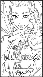 Coloring sheet - Defiant look - KPop Demon Hunters - Rumi