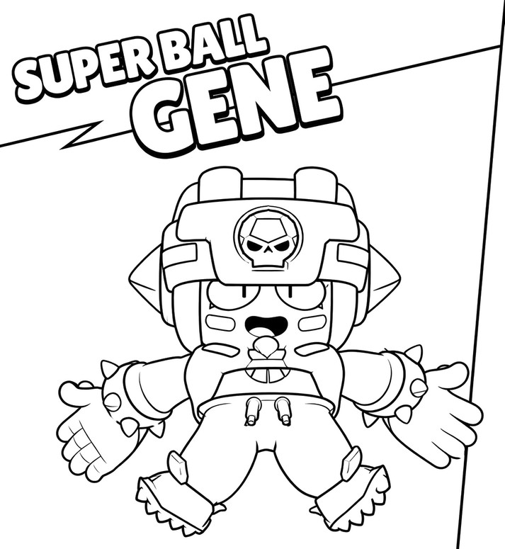 Image to color - Super Ball Gene - Brawl Stars - Brawl Strikers