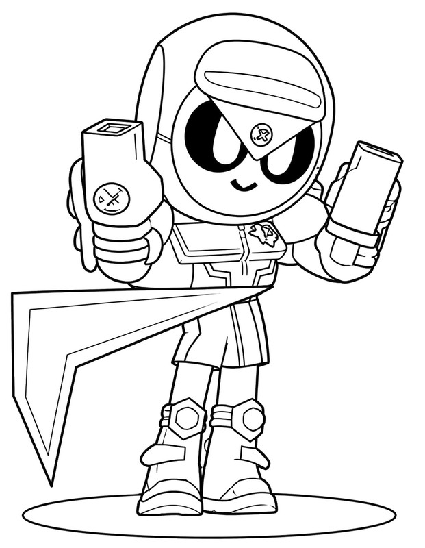 Coloring sheet - Refereeple - Brawl Stars - Brawl Strikers