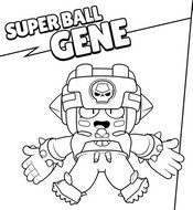 Drawing to color - Super Ball Gene - Brawl Stars - Brawl Strikers