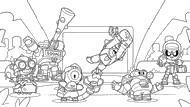 Coloring page - The entire team - Brawl Stars - Brawl Strikers