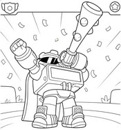 Coloring sheet - Scorekeeper Surge - Brawl Stars - Brawl Strikers