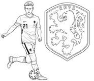 Disegno scaricabile - Frenkie de Jong - Nazionale di calcio olandese 2026