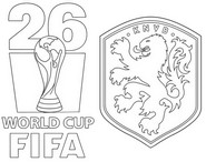 Illustrazione da colorare - Coppa del Mondo - Nazionale di calcio olandese 2026