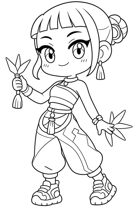 Disegno scaricabile - La danzatrice mistica - KPop Demon Hunters - Zoey