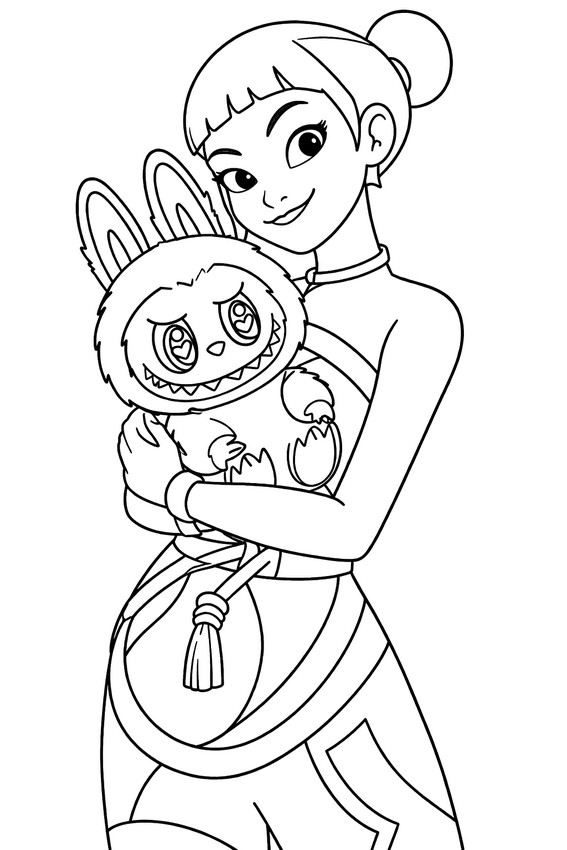 Disegno da colorare - Labub - KPop Demon Hunters - Zoey
