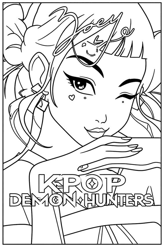 Disegno da stampare - Icona elegante - KPop Demon Hunters - Zoey