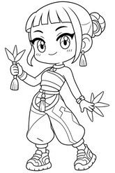 Disegno da colorare - La danzatrice mistica - KPop Demon Hunters - Zoey