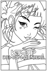 Foglio da colorare - Icona elegante - KPop Demon Hunters - Zoey