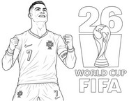 Kleurblad - Cristiano Ronaldo - Portugees voetbalteam 2026