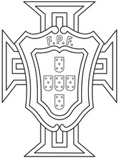 Ausmalbild zum Herunterladen - Wappen - Portugals Fußballnationalmannschaft 2026