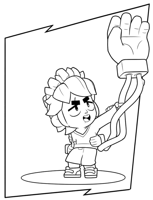 Coloring sheet - Tomura Shigaraki: Gus - Brawl Stars - My Hero Academia