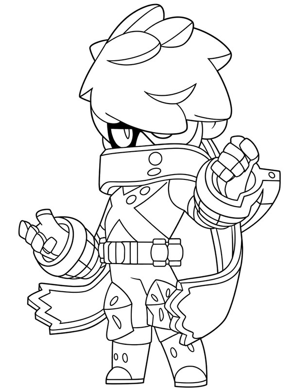 Coloring page - Bakugo: Edgar - Brawl Stars - My Hero Academia