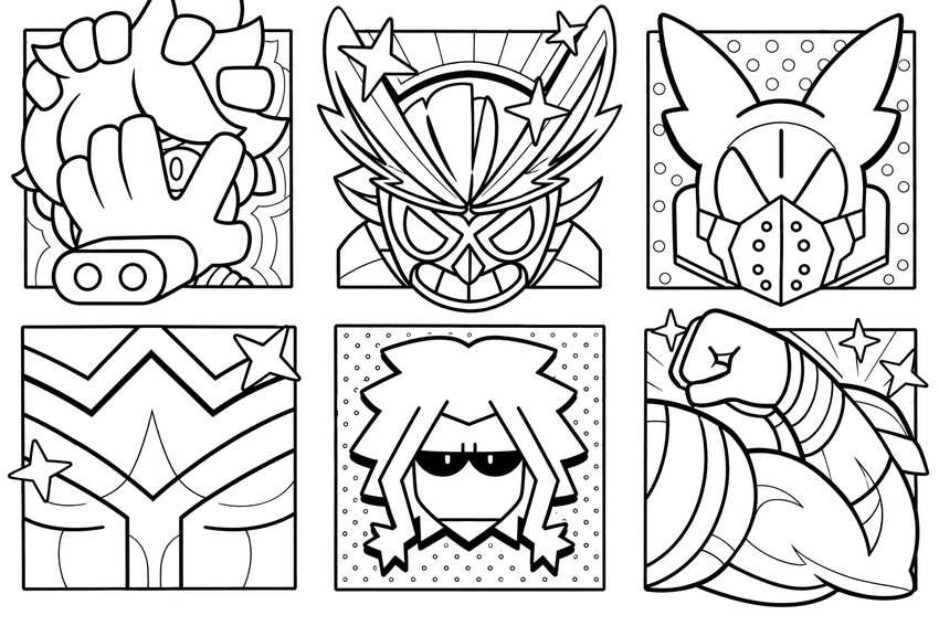 Image to color - Legendary Heroes - Brawl Stars - My Hero Academia