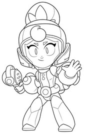 Coloring page - Uravity: Janet - Brawl Stars - My Hero Academia