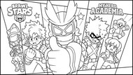 Image to color - The Alliance of Superheroes - Brawl Stars - My Hero Academia