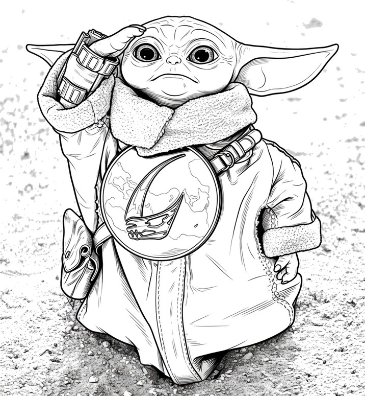 Image to color - Baby Yoda - The Mandalorian and Grogu