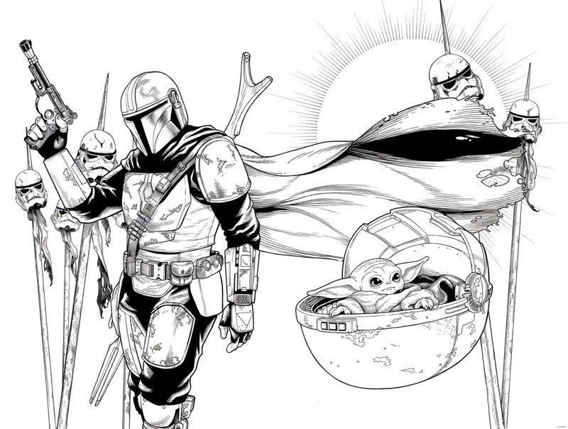 Downloadable coloring - Stormtroopers - The Mandalorian and Grogu