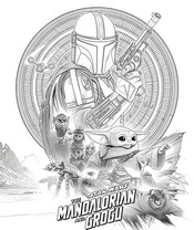 Downloadable coloring - Poster - The Mandalorian and Grogu