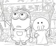 無料塗り絵 - グミ - ミニオンズ&モンスターズ