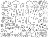 Image to color - Happy Fall - Four seasons
