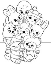 Dessin à colorier - Les amis - SKZOO - Stray Kids