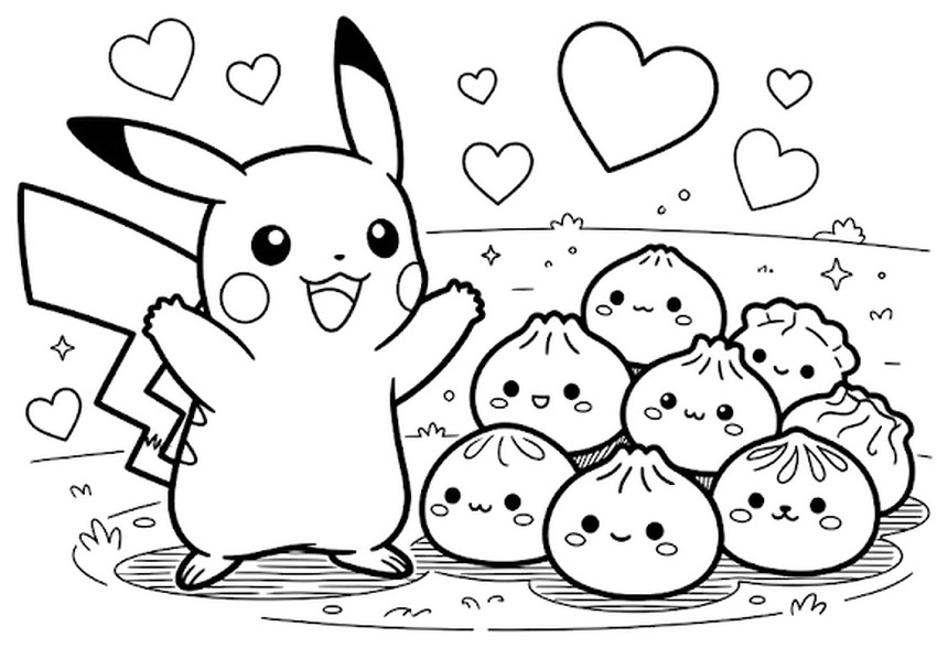 색칠공부 - 피카츄 - Squishy Dumpling
