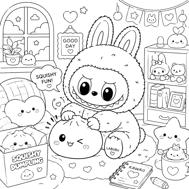 색칠공부 - 라부부 - Squishy Dumpling