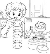 Printable coloring - Stacked Squishy Dumpling - Squishy Dumpling