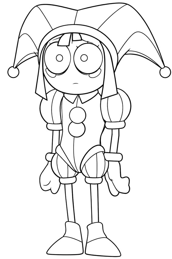 Coloring page - Pomni - The Amazing Digital Circus