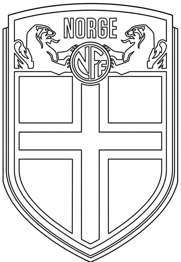 Drawing to color - Emblem - Norway football team
