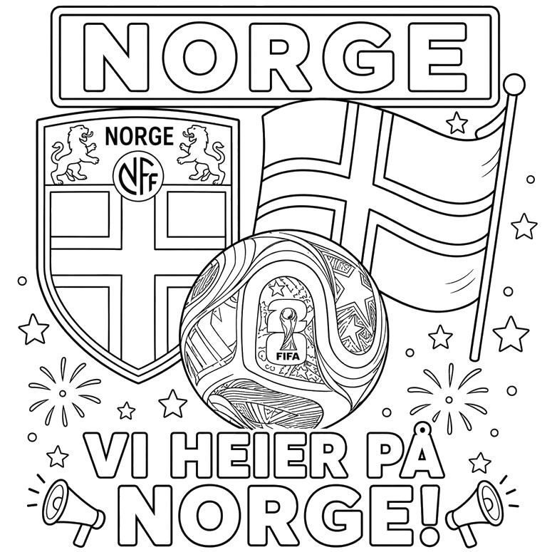 Image to color - Vi heier på Norge! - Norway football team