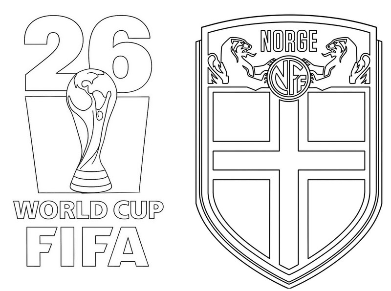 Free coloring page - 2026 World Cup - Norway football team