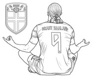 Coloring sheet - Haaland Celebration - Norway football team