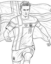 Printable coloring - Martin Ødegaard - Norway football team