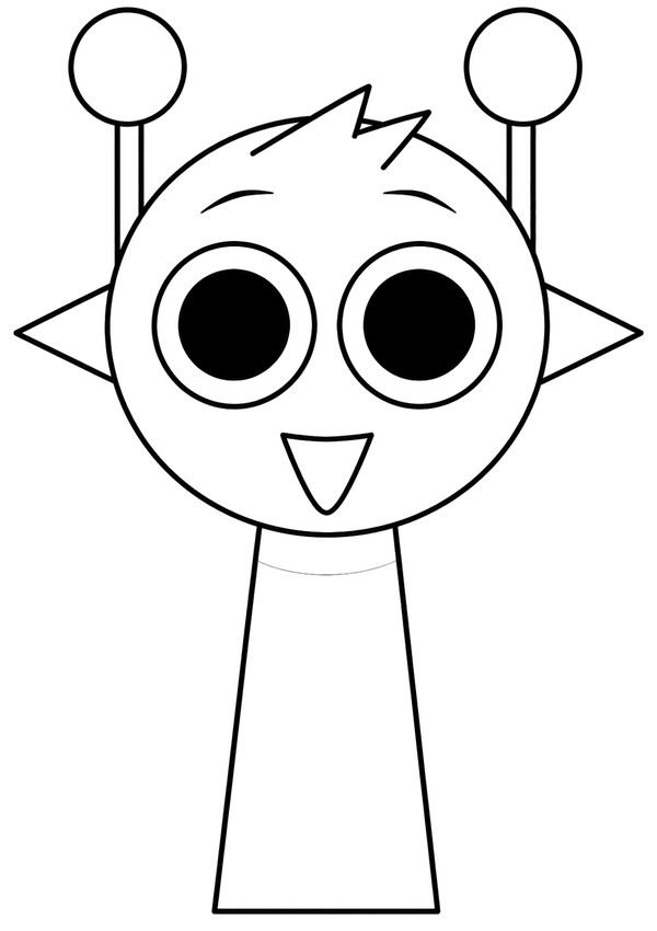 Coloriage à imprimer - Simon - Sprunki