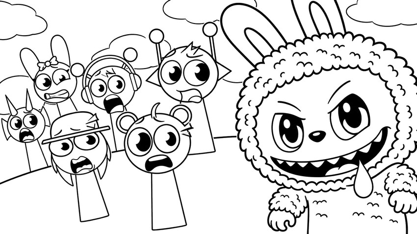 Image à colorier - Labubu - Sprunki